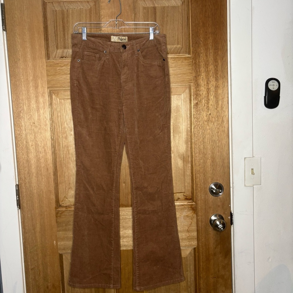Hybrid & Company women’s boho Brown Flare Corduroy Jeans size 7